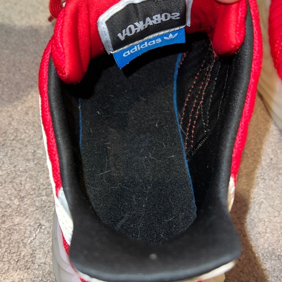 Adidas Sobakov Shoes Red White & Gum (Worn 3 times) (11.5) - Picture 5 of 9